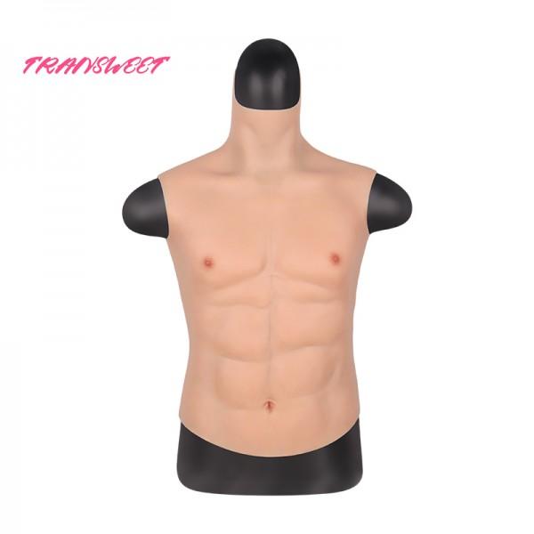 Realistic Silicone Men Muscle Vest Bodysuit Realistic Chest Muscle Transweet 5818